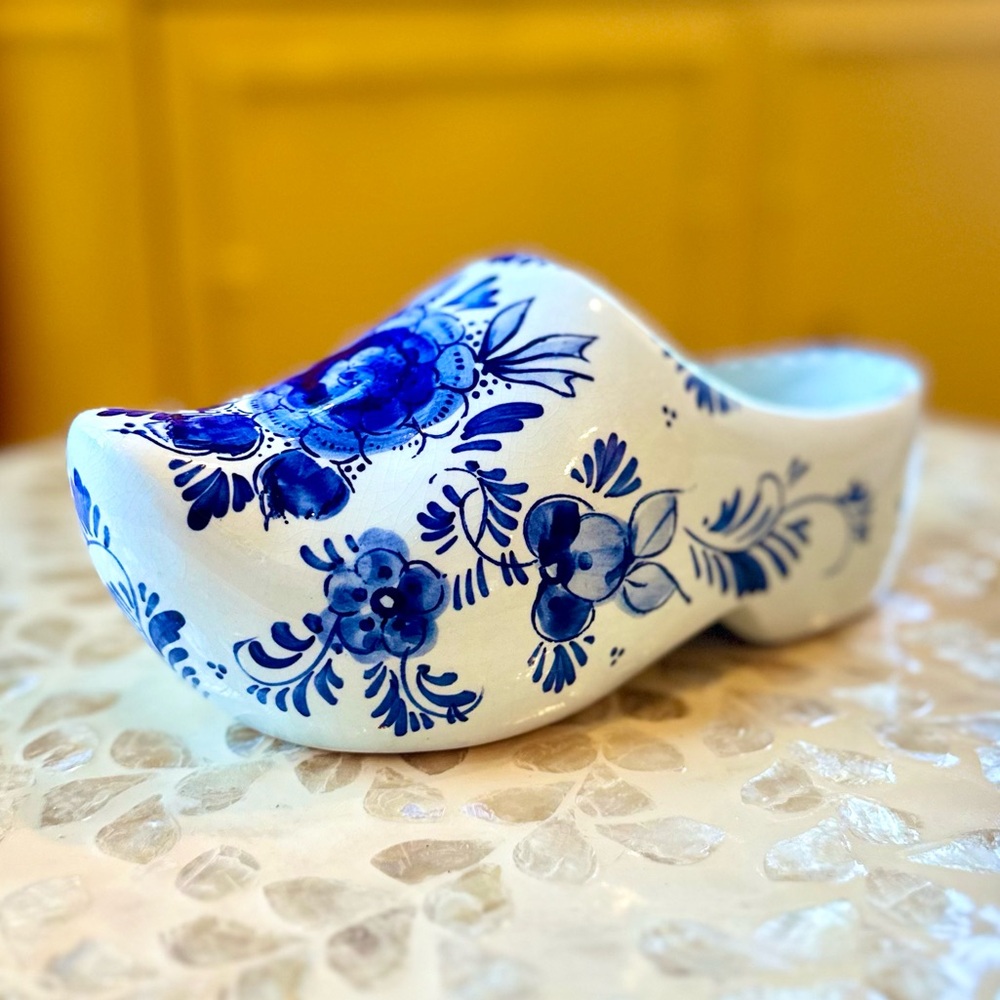 Vintage Delft Blue - Hand Painted in Holland - Dutch Clog Shoe